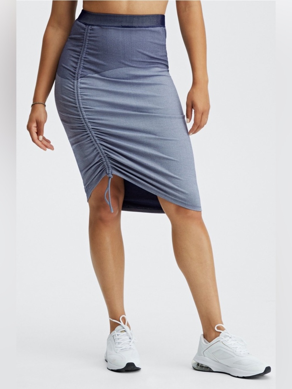 Fabletics Melody Panelled Ruched Skirt | Soft-White/Navy Peony